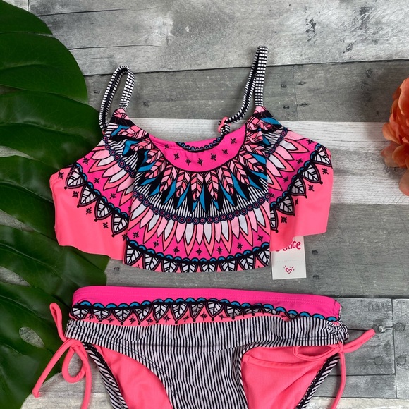 Justice tribal bikini swimsuit - Picture 6 of 8